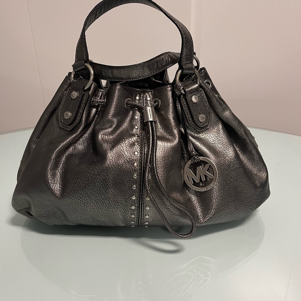 Michael Kors Metallic Black Handbag